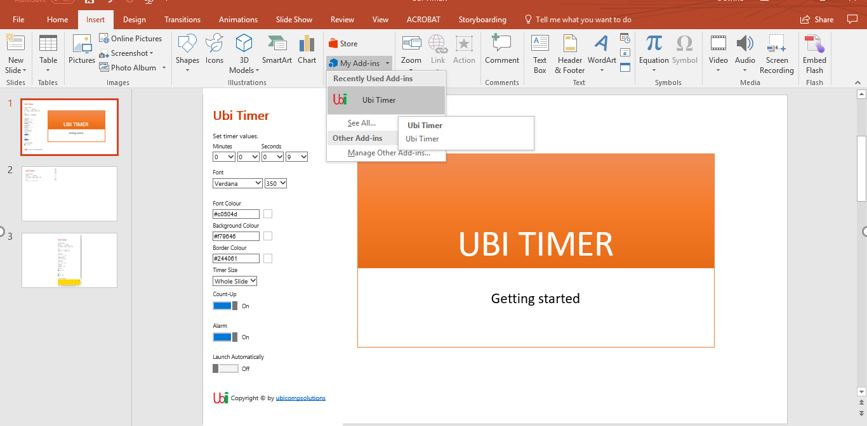 PowerPoint Timer - Ubi PowerPoint Timer for Power Point presentation