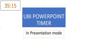 Ubi timer for power point